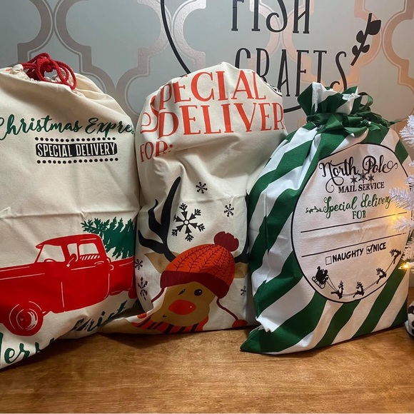 Hand Crafted Other - Personalized Santa Bag